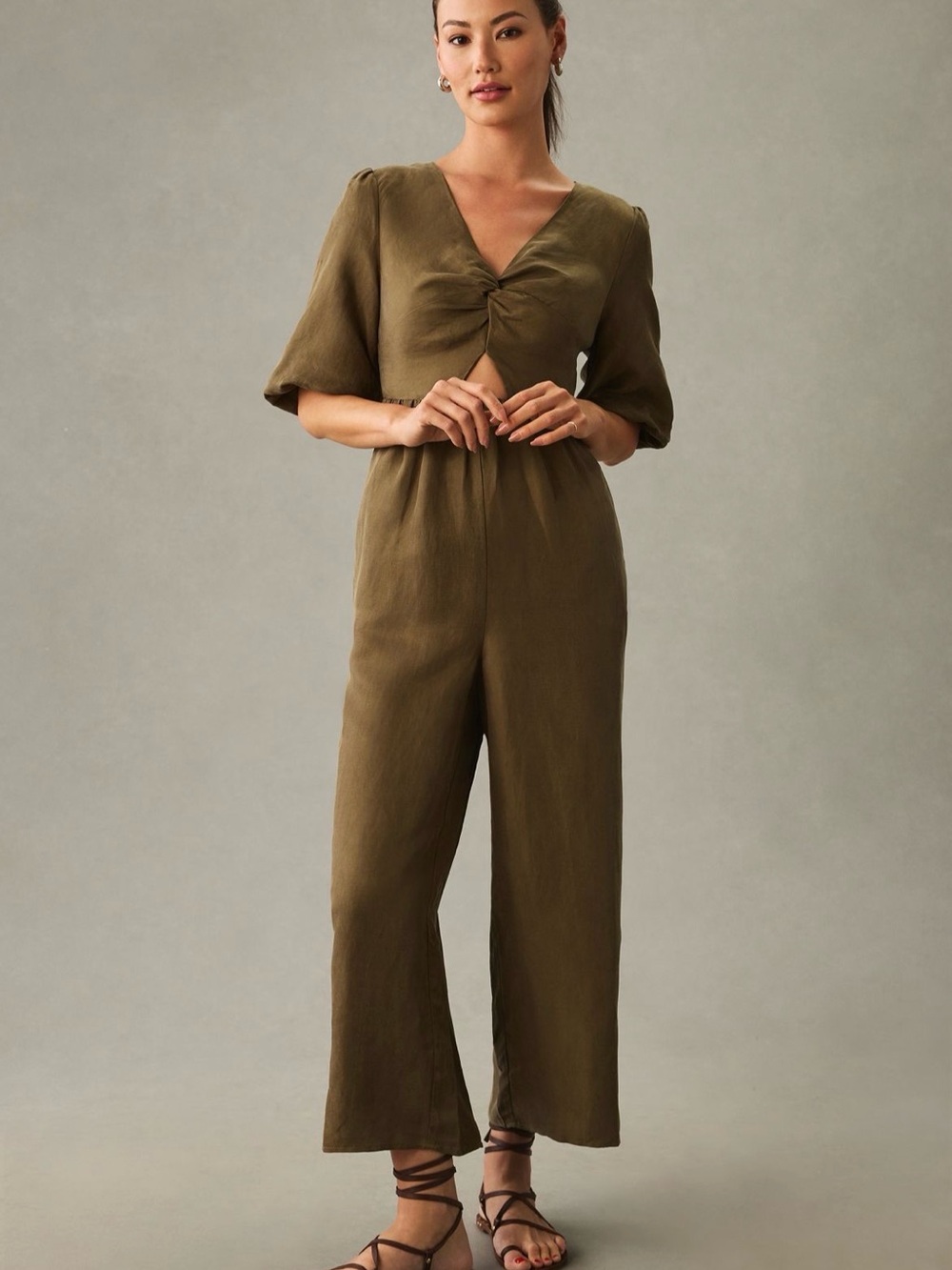NWT Anthropologie Twist-Front Jumpsuit
